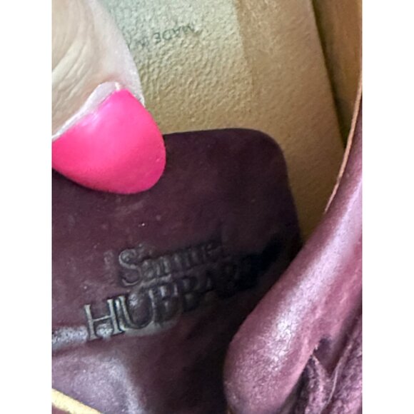 Samuel Hubbard Womens Burgundy Suede Lace-Up Oxford Shoes Size M US 6 EU 36 Leat - Picture 11 of 16